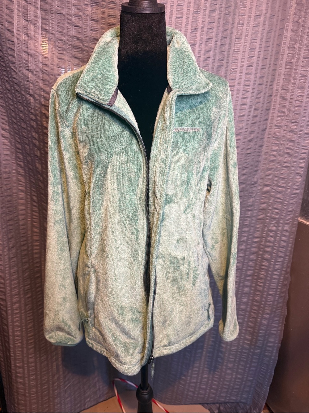 Free Country Mint Green Teddy Fleece Zip Jacket